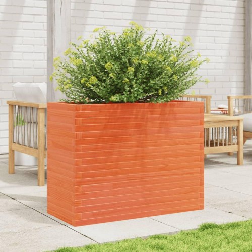 Plantekasse i massivt fyrretræ 90 x 40 x 68,5 cm - gyldenbrun