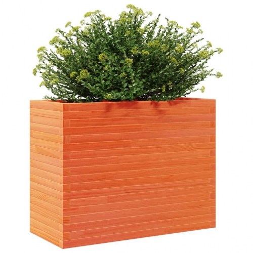 Plantekasse i massivt fyrretræ 90 x 40 x 68,5 cm - gyldenbrun