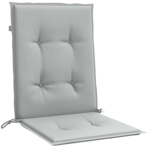 Stolehynder med lav ryg 6 stk. 100x50x4 cm stof lysegrå
