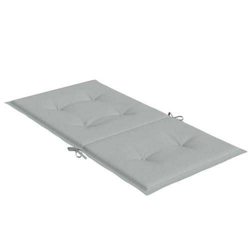 Stolehynder med lav ryg 6 stk. 100x50x4 cm stof lysegrå