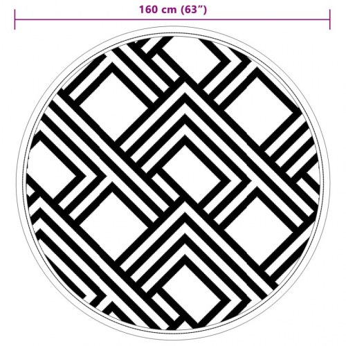 Udendørs gulvtæppe ARAKIL Ø160 cm PP grå