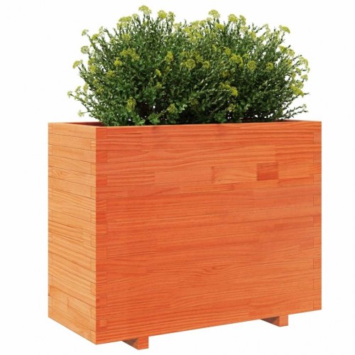 Plantekasse i massivt fyrretræ 90 x 40 x 72,5 cm - gyldenbrun