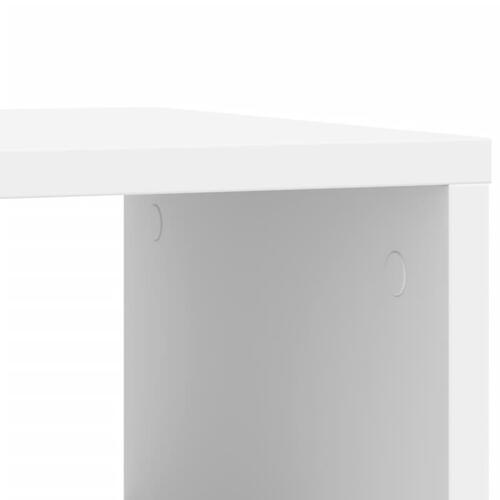 Sidebord med hjul 50x30x55 cm konstrueret træ hvid