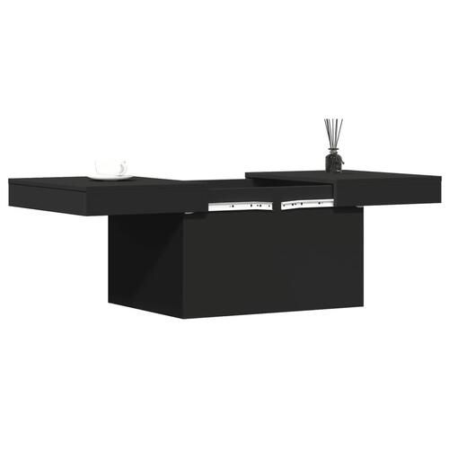 Sofabord 100x55x40 cm konstrueret træ sort