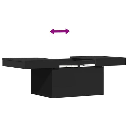 Sofabord 100x55x40 cm konstrueret træ sort