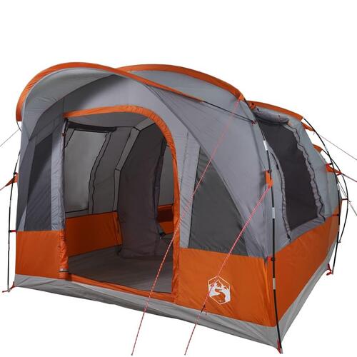 3-personers campingtelt vandafvisende grå og orange