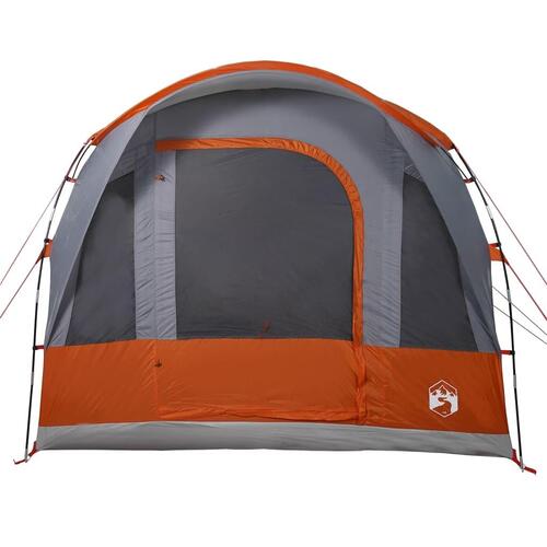 3-personers campingtelt vandafvisende grå og orange