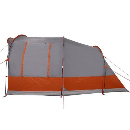3-personers campingtelt vandafvisende grå og orange