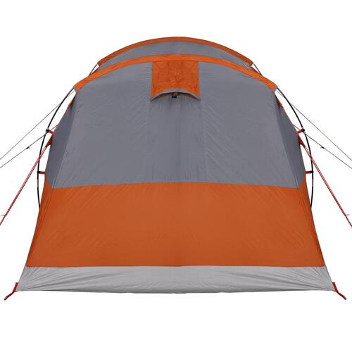 3-personers campingtelt vandafvisende grå og orange