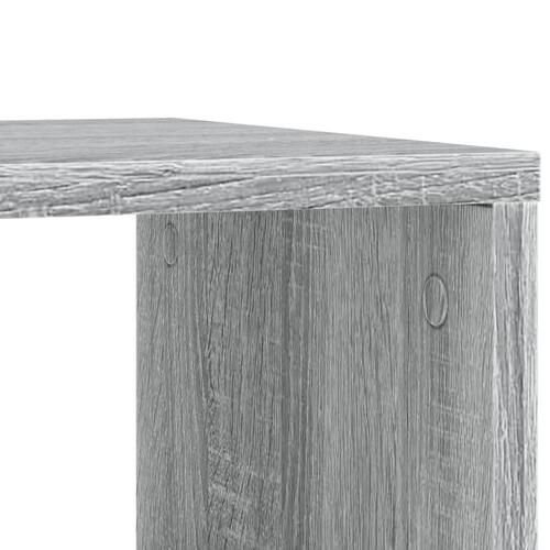 Sidebord med hjul 50x30x55 cm konstrueret træ grå sonoma-eg