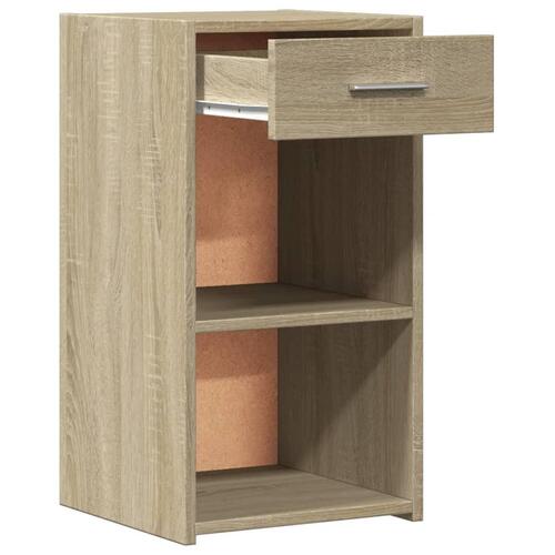 Sengeborde 2 stk. 35x34x65 cm konstrueret træ sonoma-eg
