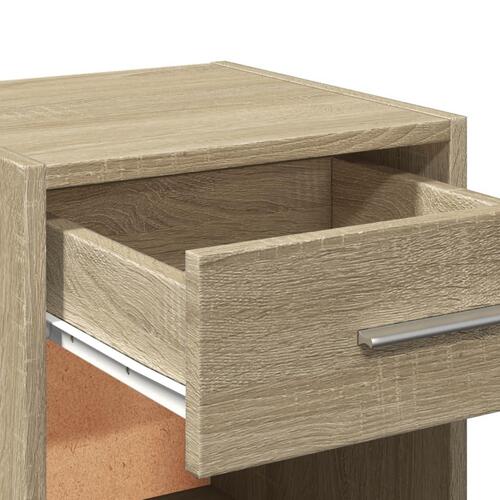 Sengeborde 2 stk. 35x34x65 cm konstrueret træ sonoma-eg