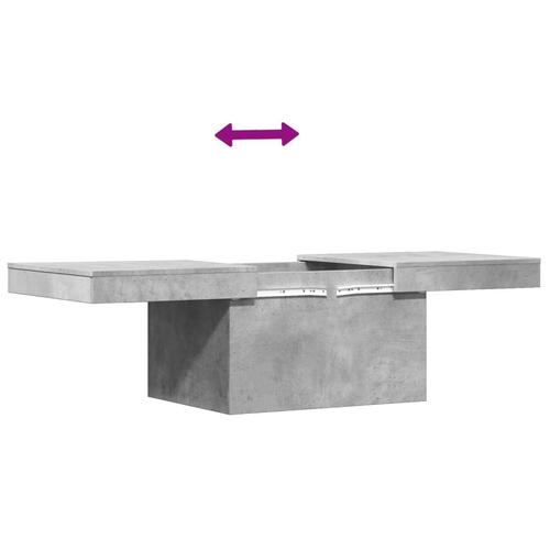 Sofabord 100x55x40 cm konstrueret træ betongrå