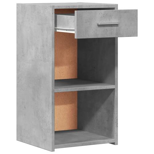 Sengeborde 2 stk. 35x34x65 cm konstrueret træ betongrå