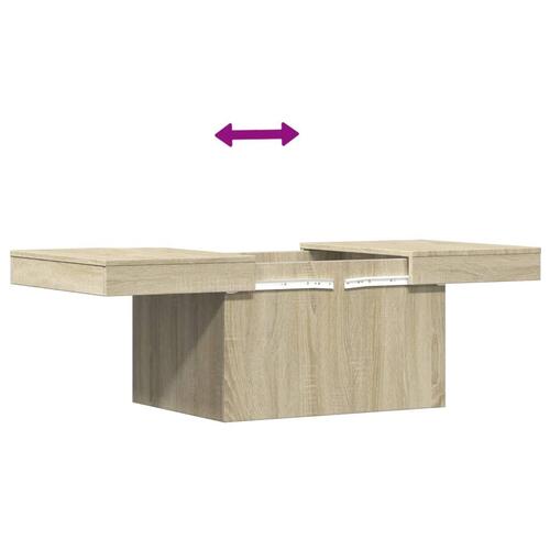 Sofabord 80x55x40 cm konstrueret træ sonoma-eg