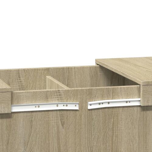 Sofabord 80x55x40 cm konstrueret træ sonoma-eg