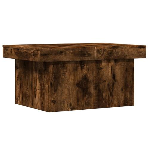 Sofabord 80x55x40 cm konstrueret træ røget egetræsfarve