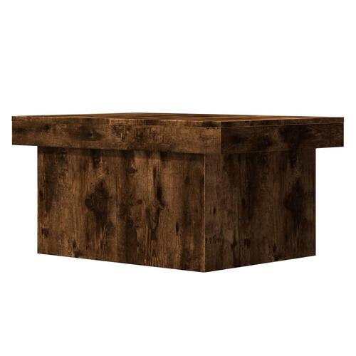 Sofabord 80x55x40 cm konstrueret træ røget egetræsfarve