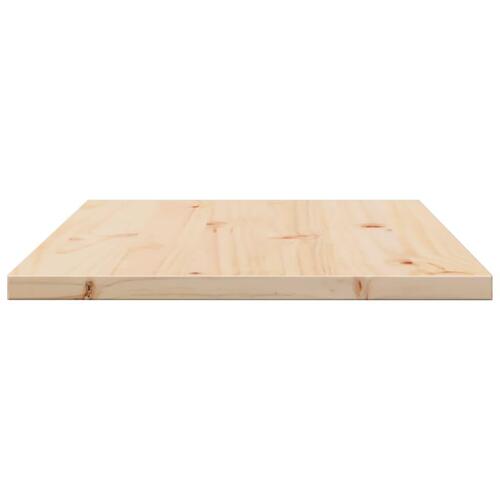 Bordplade 80x50x2,5 cm rektangulær massivt fyrretræ