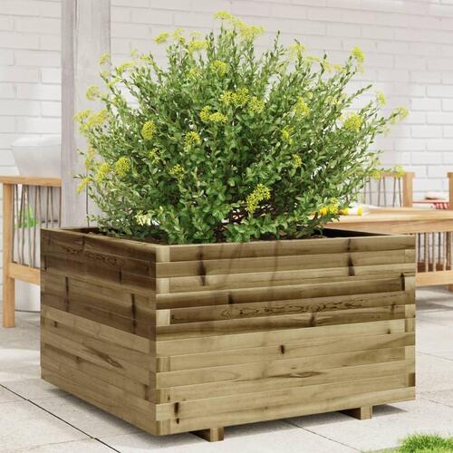 Plantekasse 80x80x49,5 cm imprægneret fyrretræ