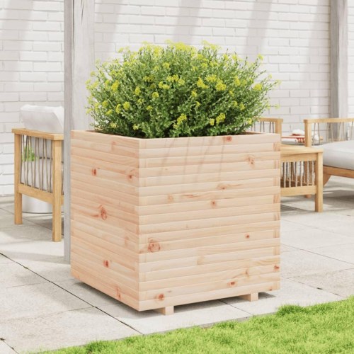 Plantekasse 70x70x72,5 cm massivt fyrretræ