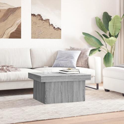 Sofabord 100x55x40 cm konstrueret træ grå sonoma-eg