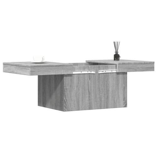 Sofabord 100x55x40 cm konstrueret træ grå sonoma-eg