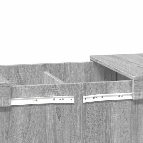 Sofabord 100x55x40 cm konstrueret træ grå sonoma-eg