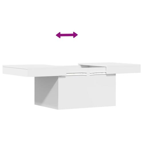 Sofabord 80x55x40 cm konstrueret træ hvid