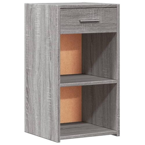 Sengeborde 2 stk. 35x34x65 cm konstrueret træ grå sonoma-eg