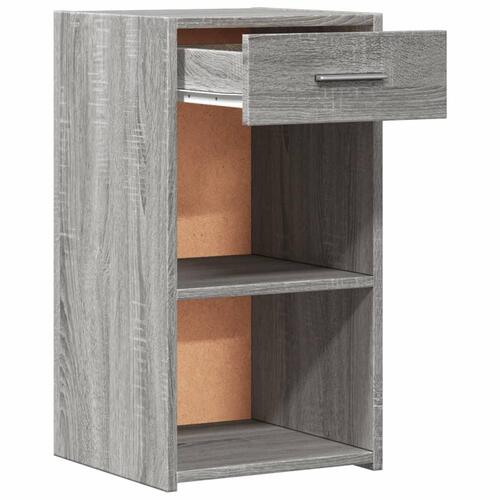 Sengeborde 2 stk. 35x34x65 cm konstrueret træ grå sonoma-eg