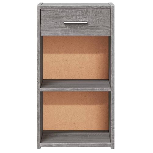 Sengeborde 2 stk. 35x34x65 cm konstrueret træ grå sonoma-eg