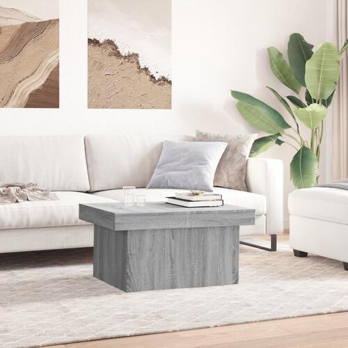 Sofabord 80x55x40 cm konstrueret træ grå sonoma-eg