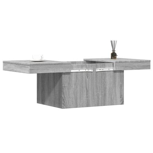 Sofabord 80x55x40 cm konstrueret træ grå sonoma-eg