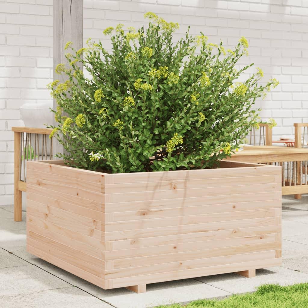 Plantekasse Massivt Fyrretræ Fyrretræ Naturlig - 90 x 90 x 49.5 cm
