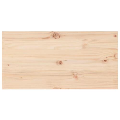 Bordplader 2 stk. 90x45x1,7 cm rektangulær massivt fyrretræ