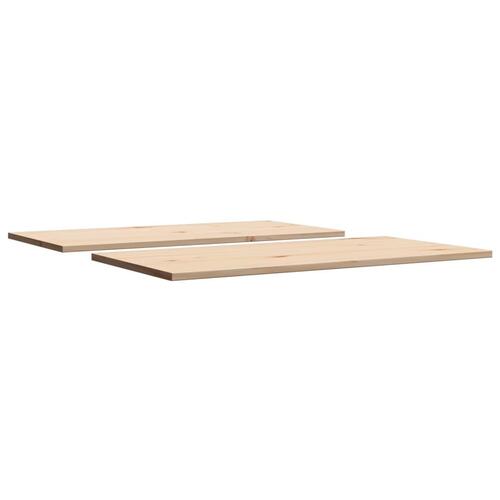 Bordplader 2 stk. 90x45x1,7 cm rektangulær massivt fyrretræ