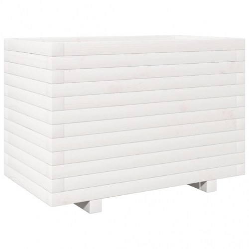 Plantekasse 70x40x49,5 cm massivt fyrretræ hvid