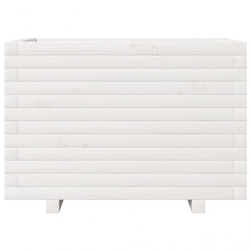 Plantekasse 70x40x49,5 cm massivt fyrretræ hvid