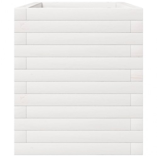 Plantekasse 70x40x49,5 cm massivt fyrretræ hvid