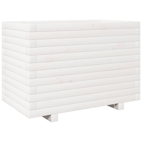 Plantekasse 70x40x49,5 cm massivt fyrretræ hvid