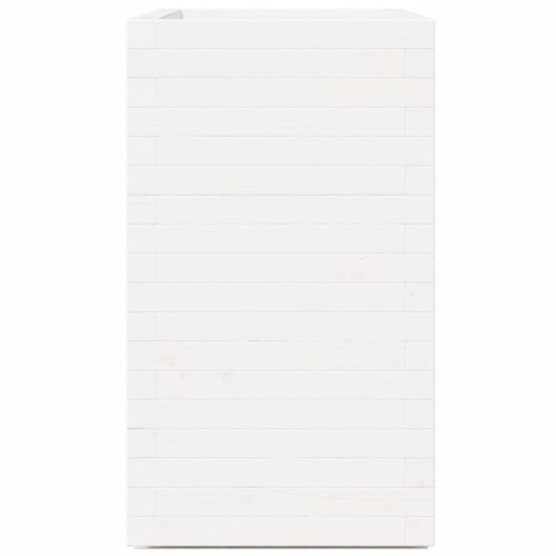Plantekasse i massivt fyrretræ 70 x 40 x 72,5 cm - hvid