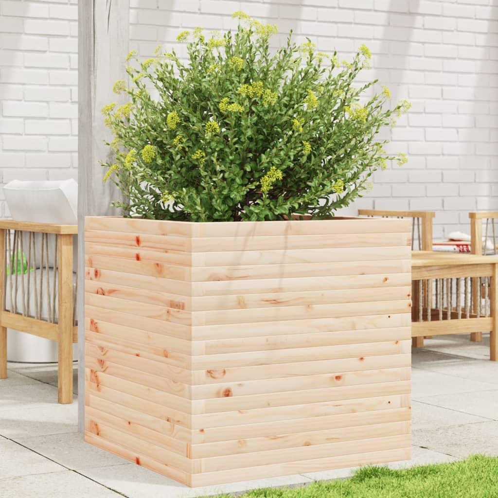Plantekasse 70x70x68,5 cm massivt fyrretræ
