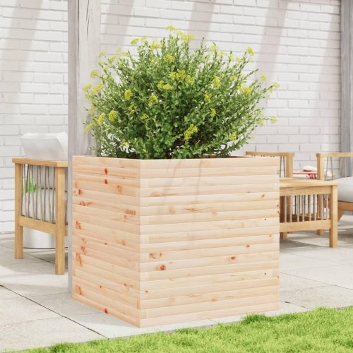 Plantekasse 70x70x68,5 cm massivt fyrretræ
