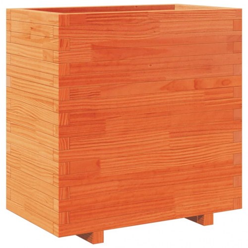 Plantekasse 70x40x72,5 cm massivt fyrretræ gyldenbrun