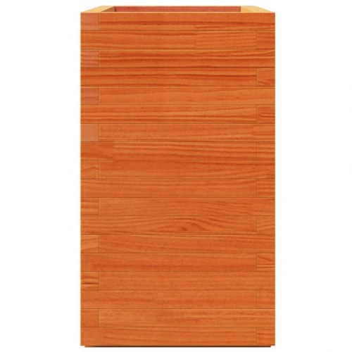 Plantekasse 70x40x72,5 cm massivt fyrretræ gyldenbrun