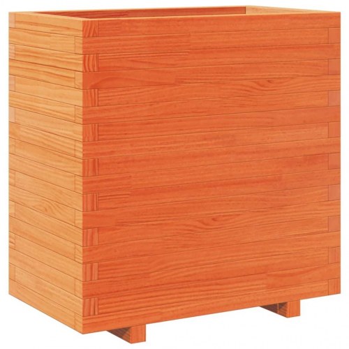 Plantekasse 70x40x72,5 cm massivt fyrretræ gyldenbrun