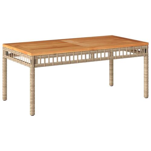 Loungesæt til haven 4 dele med hynder polyrattan beige