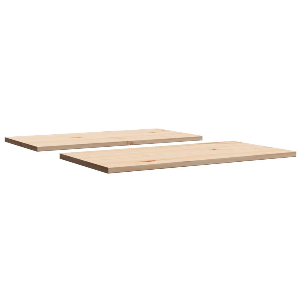 Bordplader 2 stk. 70x35x1,7 cm rektangulær massivt fyrretræ