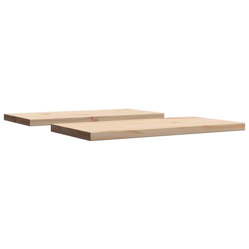 Bordplader 2 stk. 60x30x2,5 cm rektangulær massivt fyrretræ